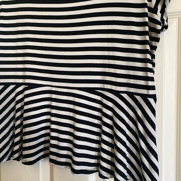 Elle Size XL Striped Peplum Top - Picture 2 of 3